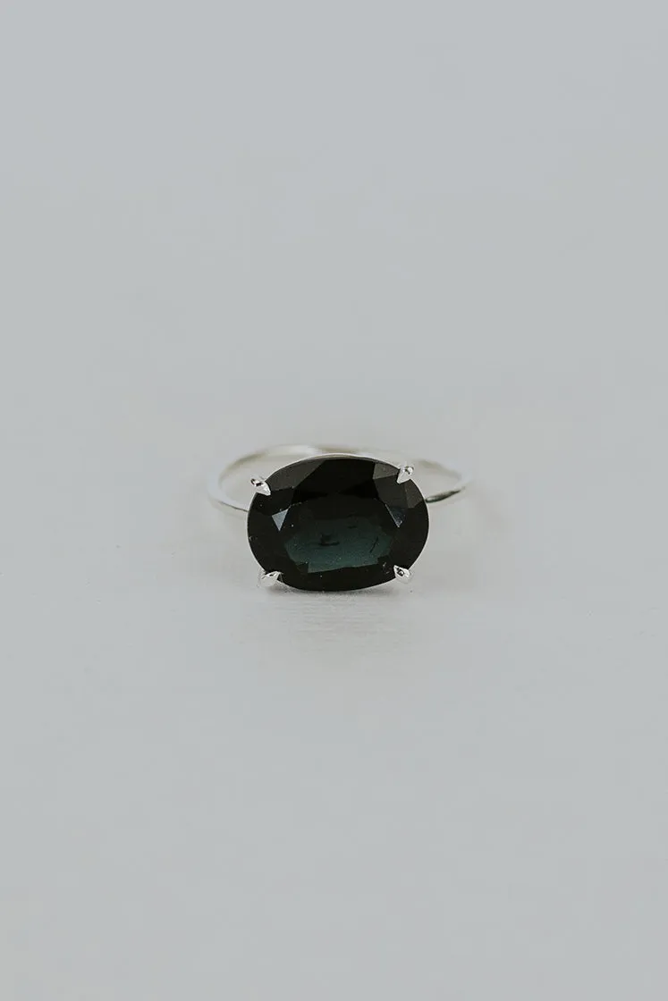 Prong Set Ring - Green Tourmaline