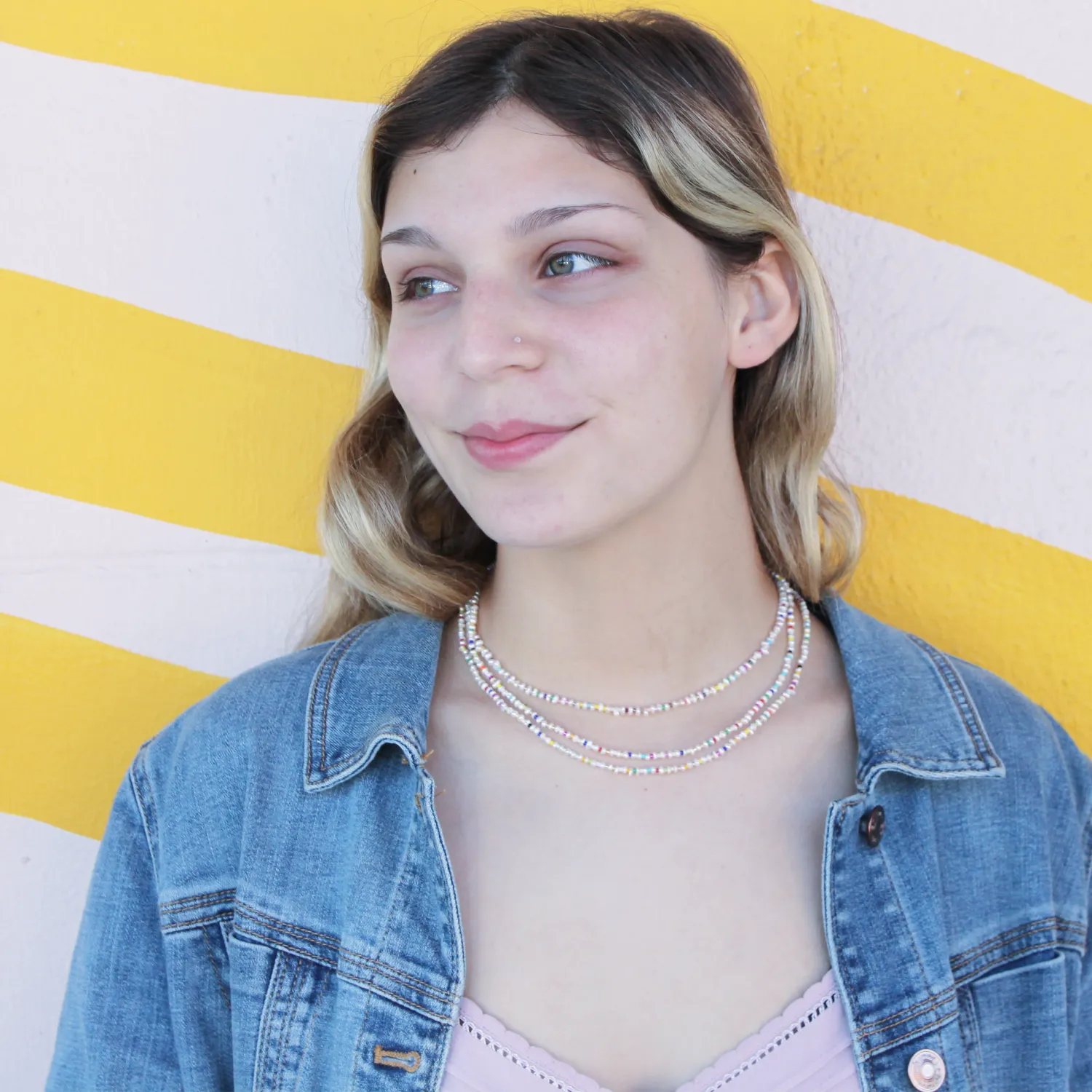 Rainbow Pearl Necklace