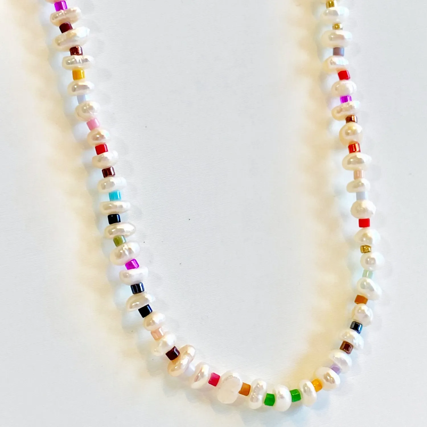 Rainbow Pearl Necklace