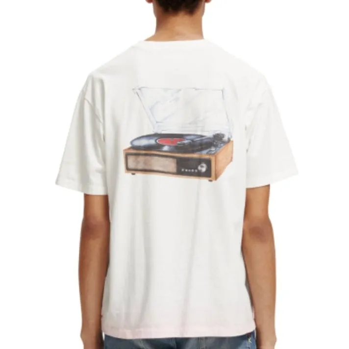 Scotch & Soda Record Store Artwork Tee (White) 173027