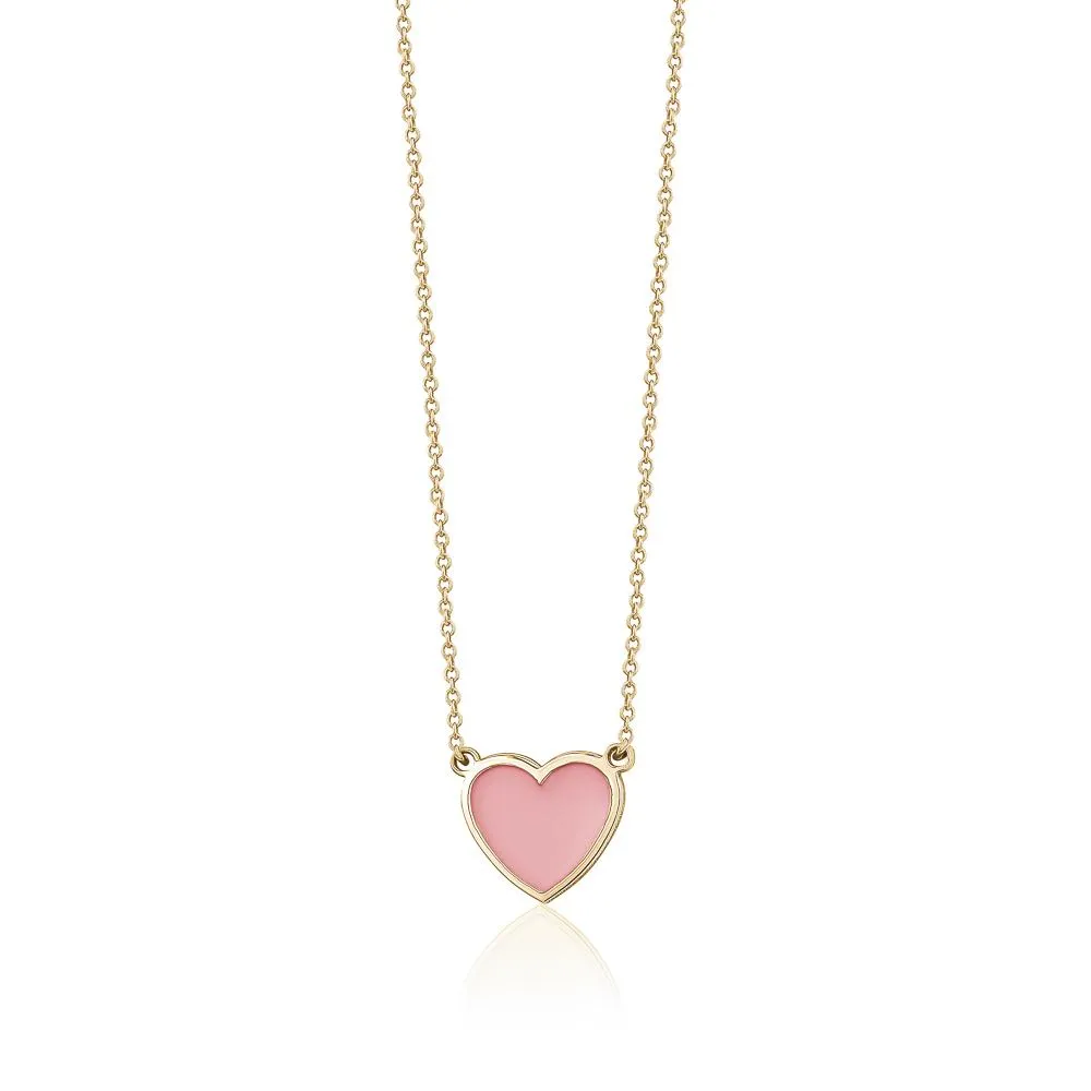 SINGLE ENAMEL HEART NECKLACE