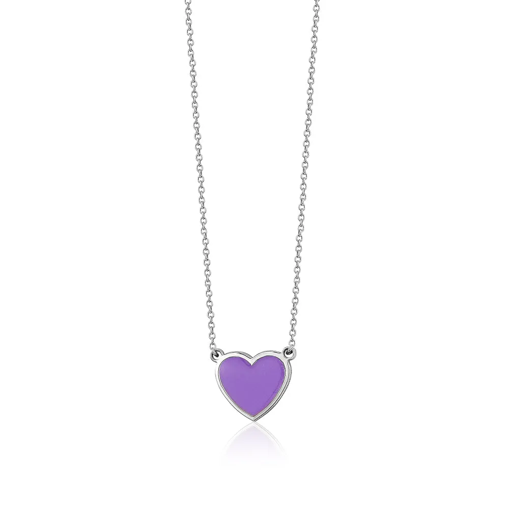 SINGLE ENAMEL HEART NECKLACE