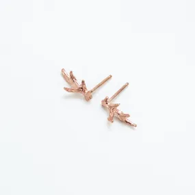 Small Rose Gold Vermeil Antler Studs