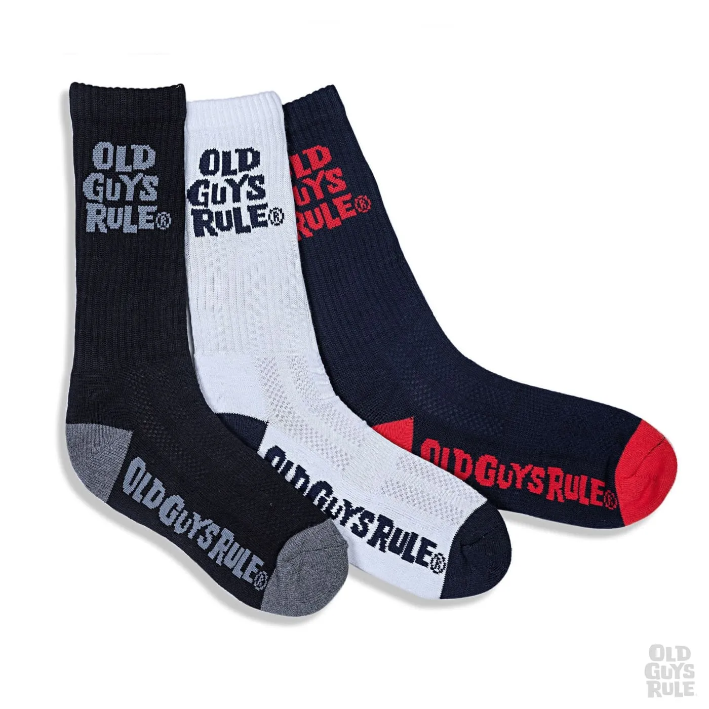 'Stacked Logo' Sports Sock - Navy