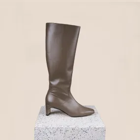 Stella- Dark Taupe Calf Leather