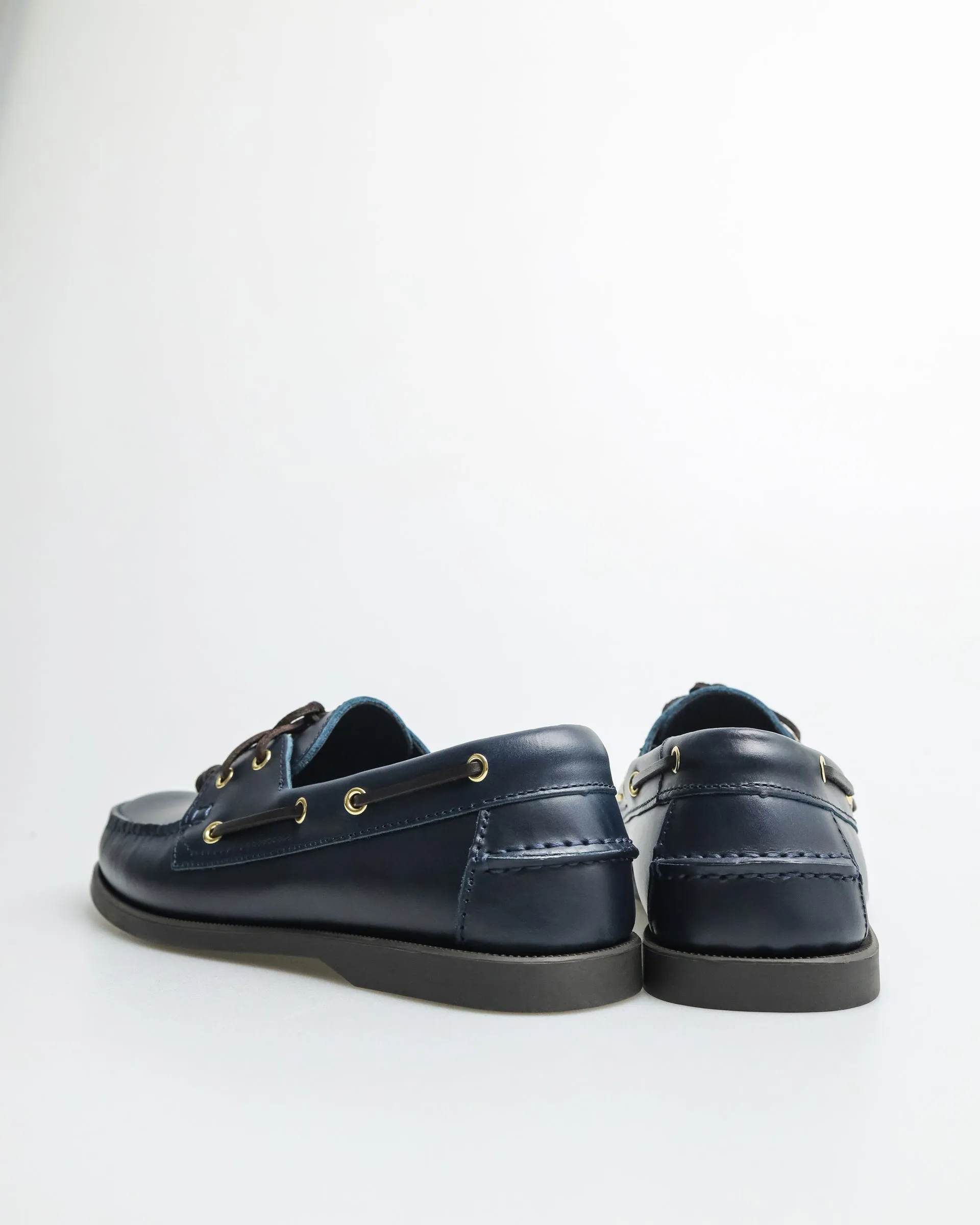 Tomaz C328 Men's Leather Boat Shoes (Navy)