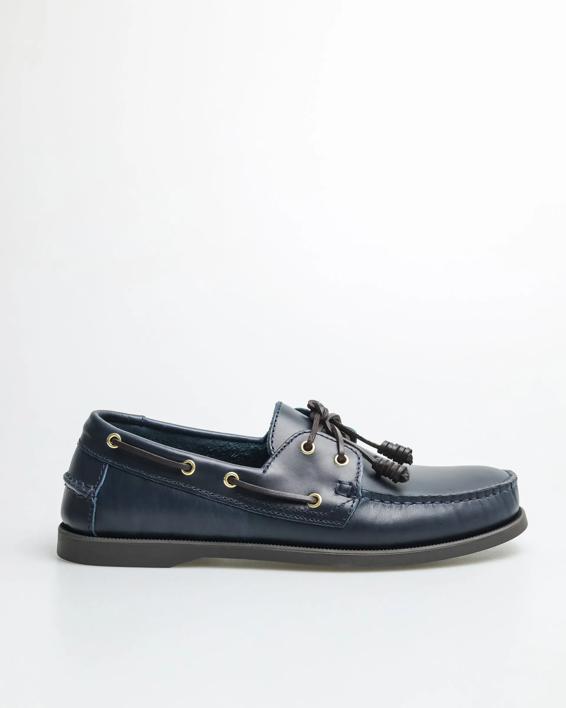 Tomaz C328 Men's Leather Boat Shoes (Navy)