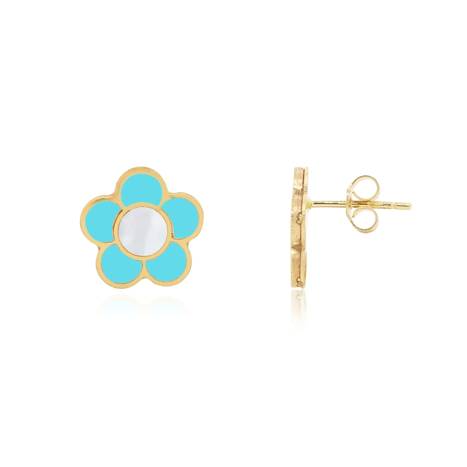 Turquoise Daisy Stud Earrings