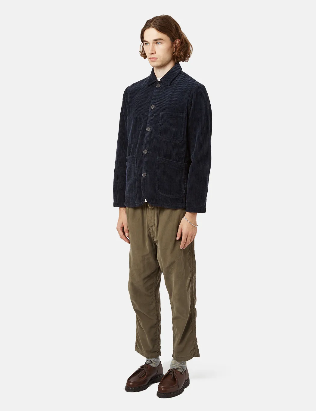 Universal Works Bakers Jacket (Cord) - Navy Blue