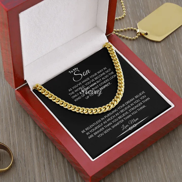 Valentine's Day Discount 50%OFF-To Dad/Man/BF/Son Proudest Moment - Cuban Link Chain