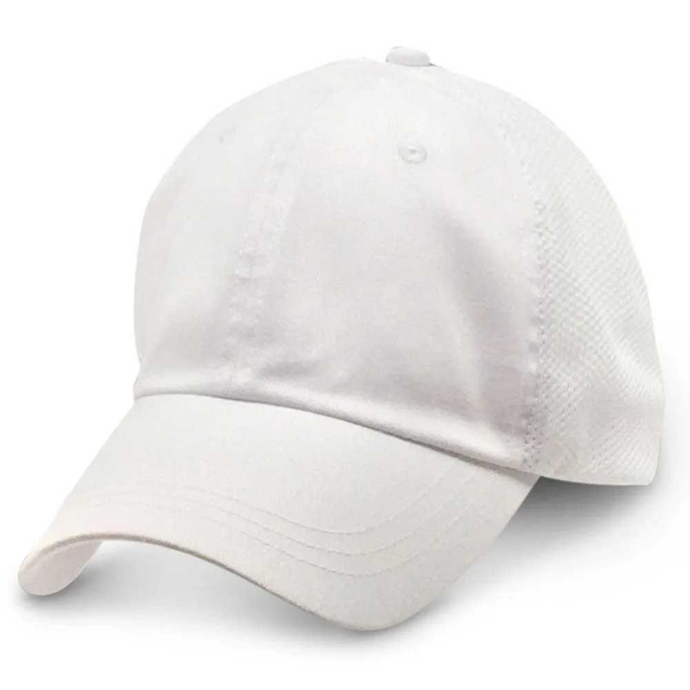 White Partial Soft Mesh - Unstructured Baseball Cap