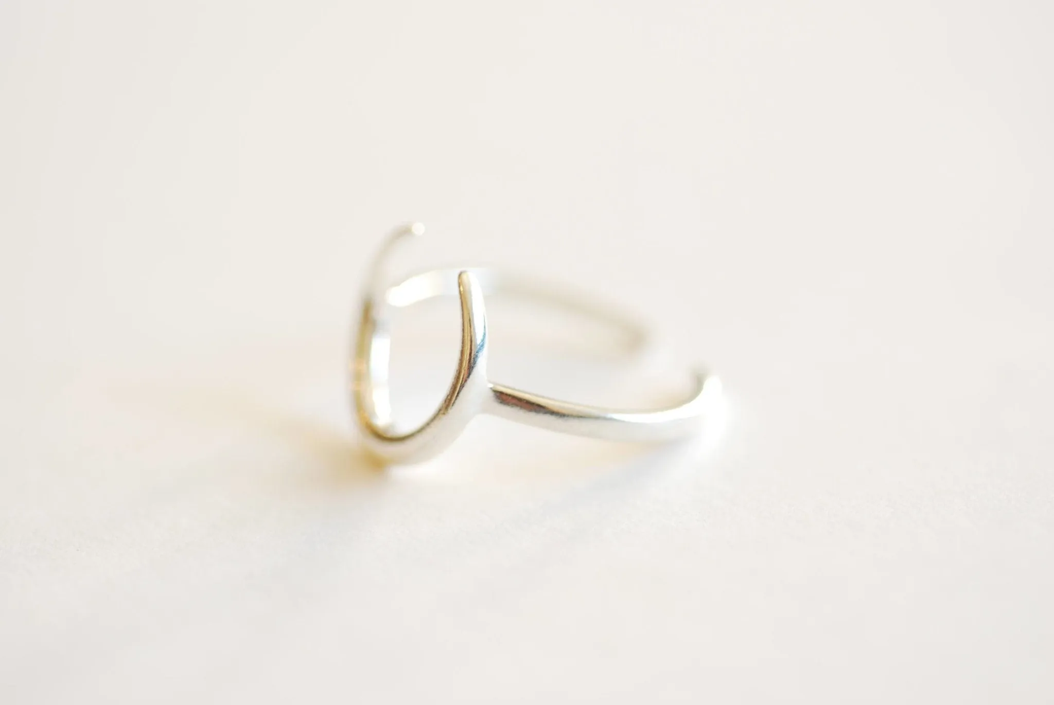 Wholesale Moon Ring- 925 Sterling Silver Adjustable Ring, Minimalist moon Ring, Mako Moon Ring, Crescent Moon Ring, Stacking Ring, Double Horn Ring