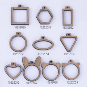 Wooden Mini Embroidery Hoop with round Connectors Cross Stitching Embroidery Pendants 1pcs 102520