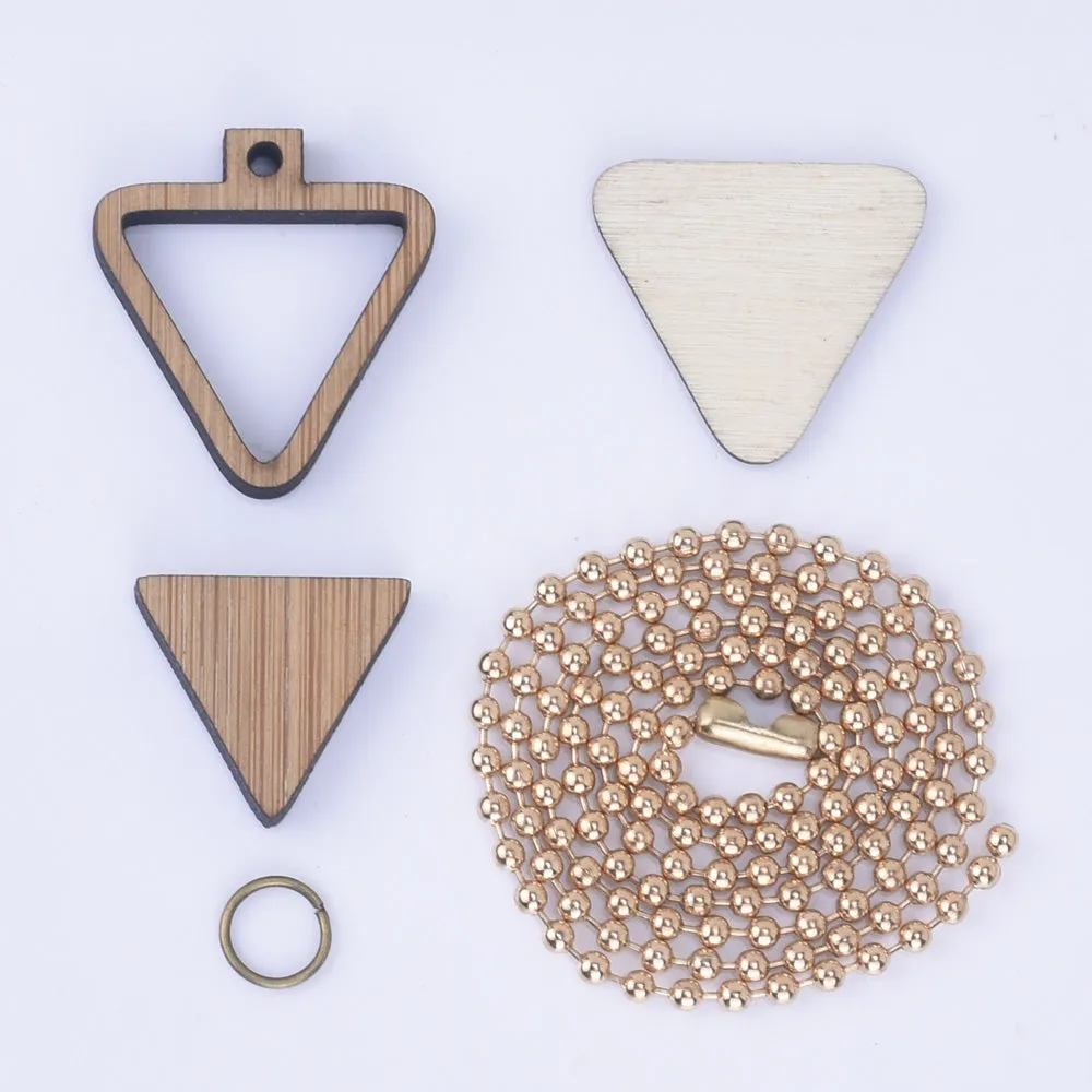 Wooden Mini Embroidery Hoop with round Connectors Cross Stitching Embroidery Pendants 1pcs 102520