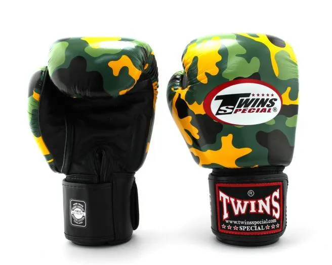 泰拳拳套 Thai Boxing Gloves : Twins Special FBGVL3-AR YELLOW